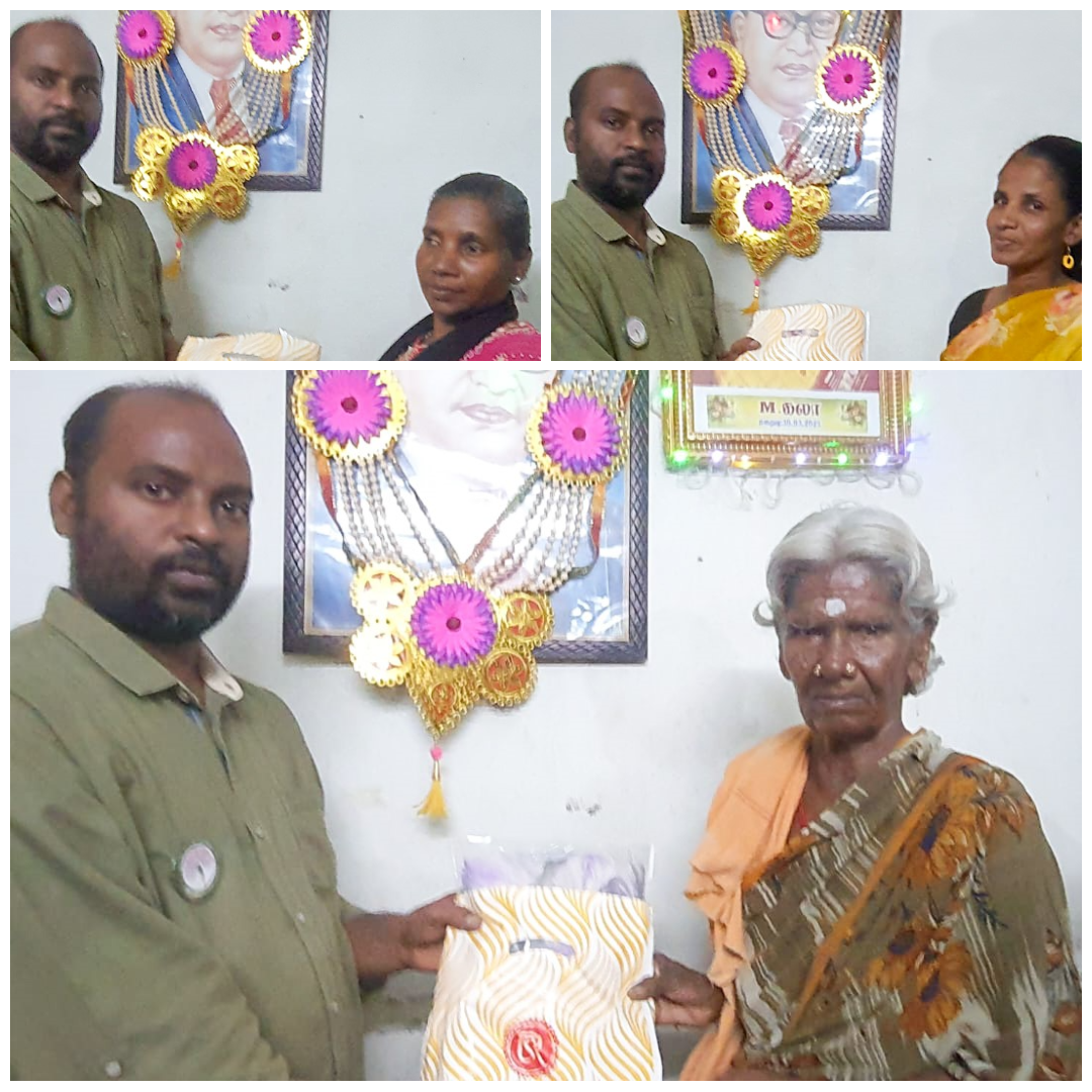 30 SAREES provided to THENDRAL MOVEMENT for widow’s