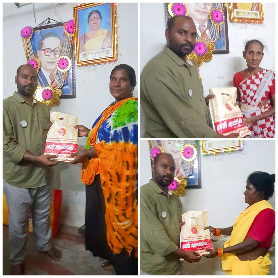 30 SAREES provided to THENDRAL MOVEMENT for widow’s