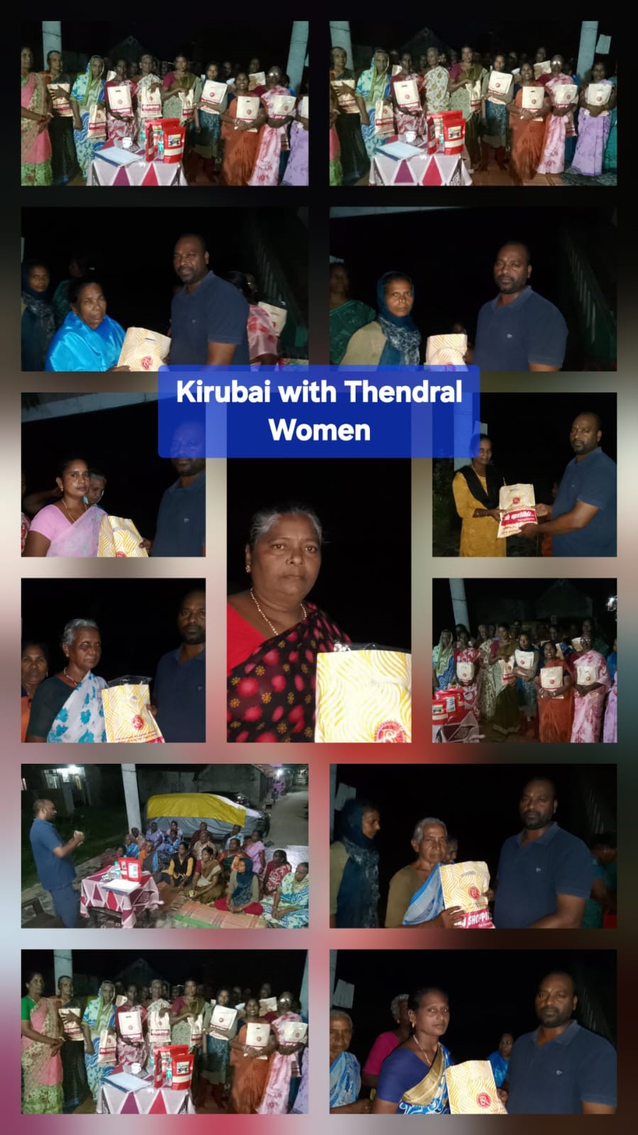 🗓️30 Sarees Provided To Thendral Movement For Widow’s And Old Age